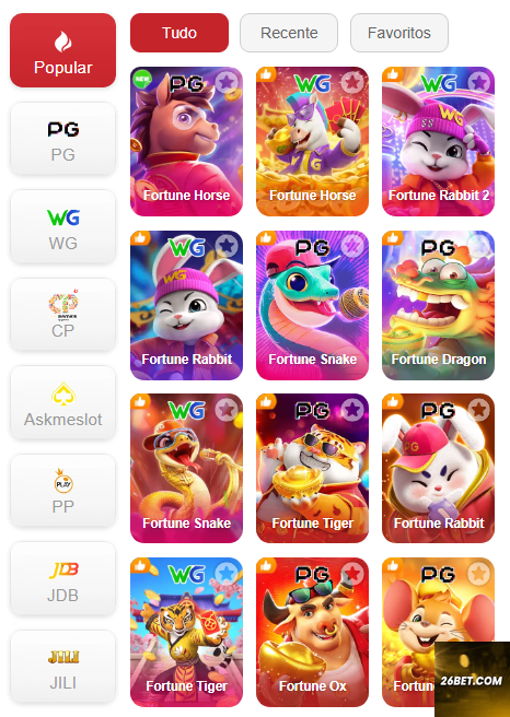 Experiência de Jogos 26bet.com