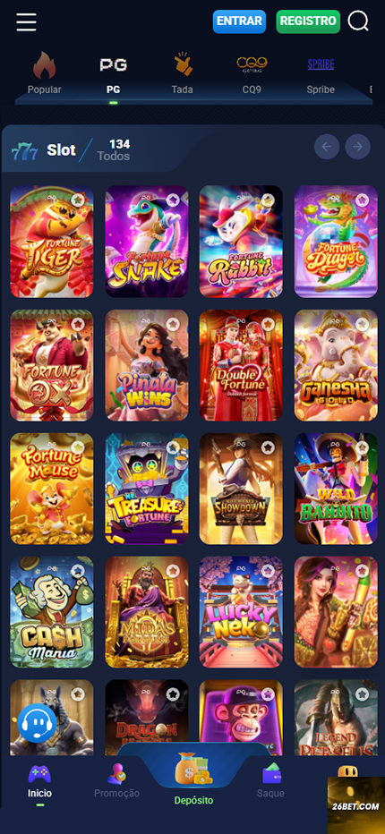 Prêmios Jogos 26bet.com